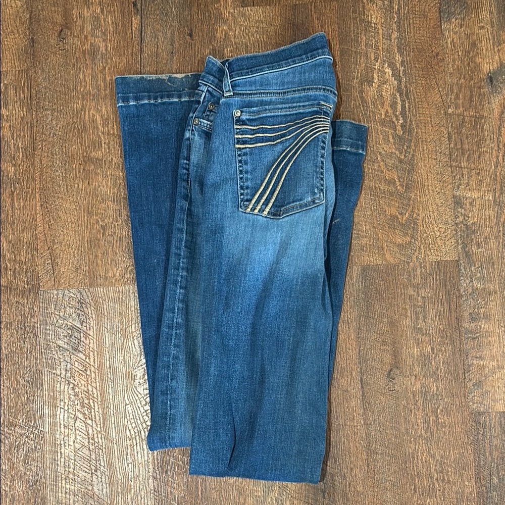 7 For All Mankind Blue Boot Cut Jeans